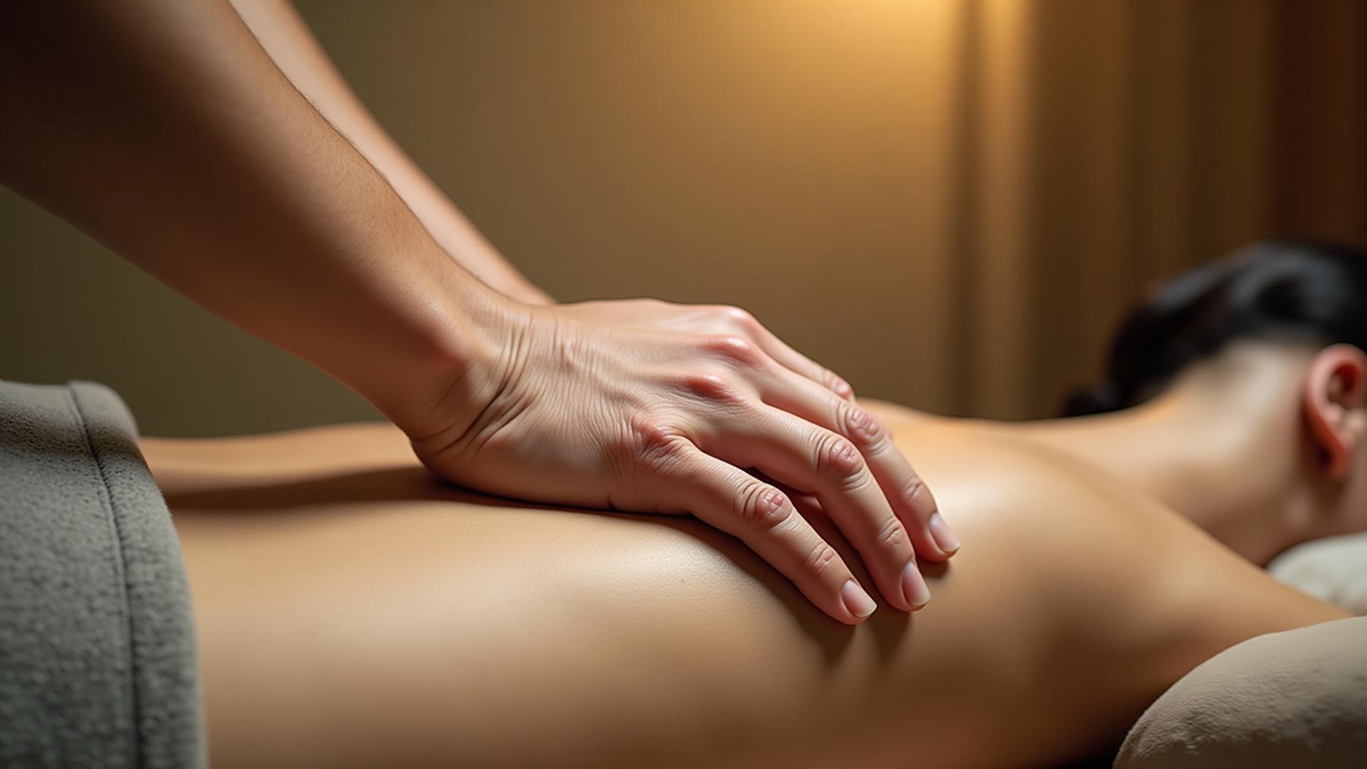 Art traditionnel du Shiatsu - mains expertes appliquant les techniques de pression